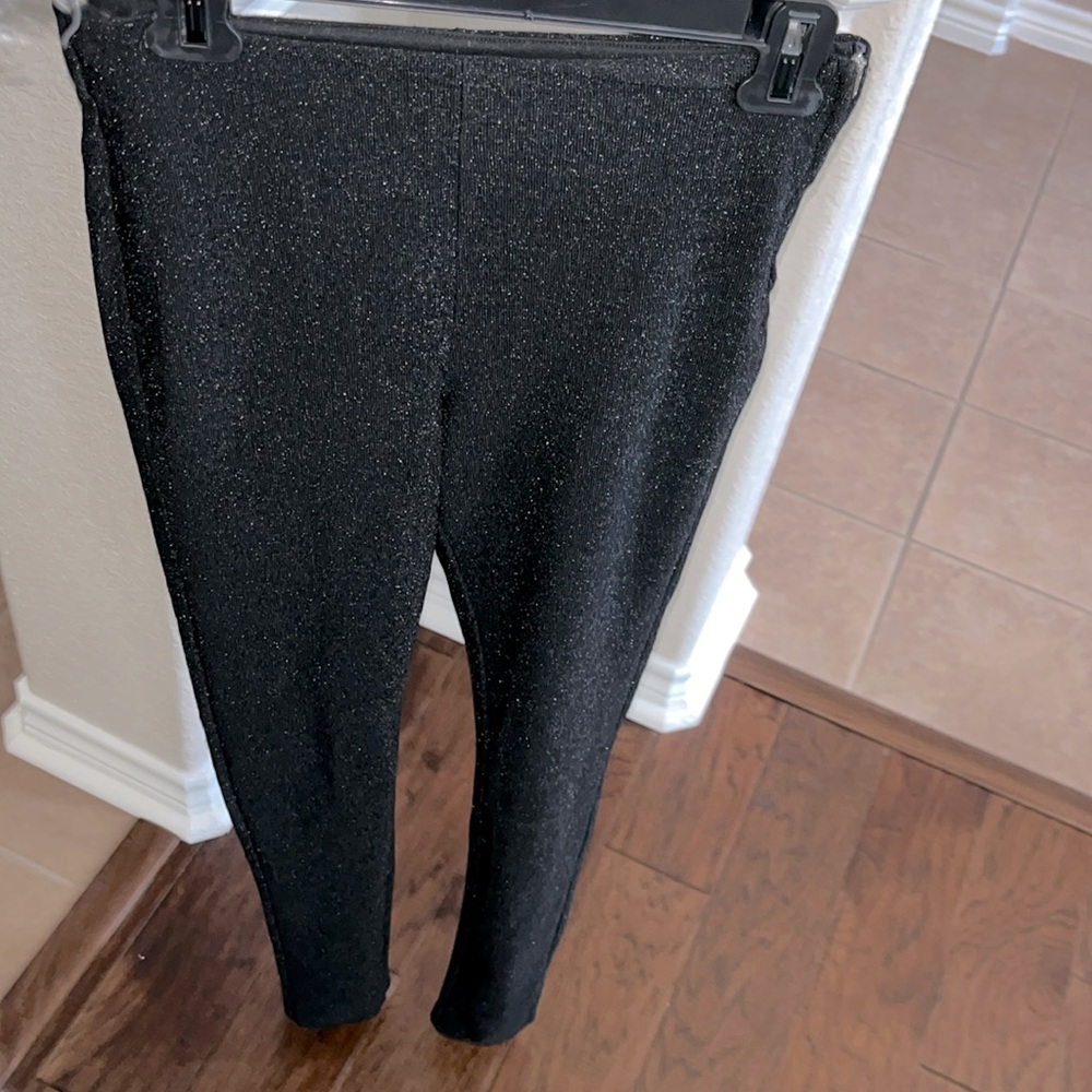 Divided black sparkly metallic pants trousers Size 8
